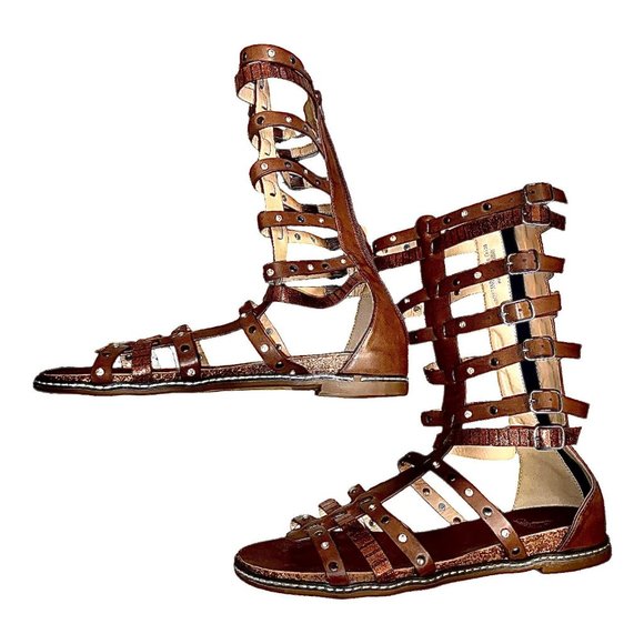 Corkys Shoes - NWOB Corkys Zabrina Gladiator Sandals Size 10 Zip Up Closure Buckle Details